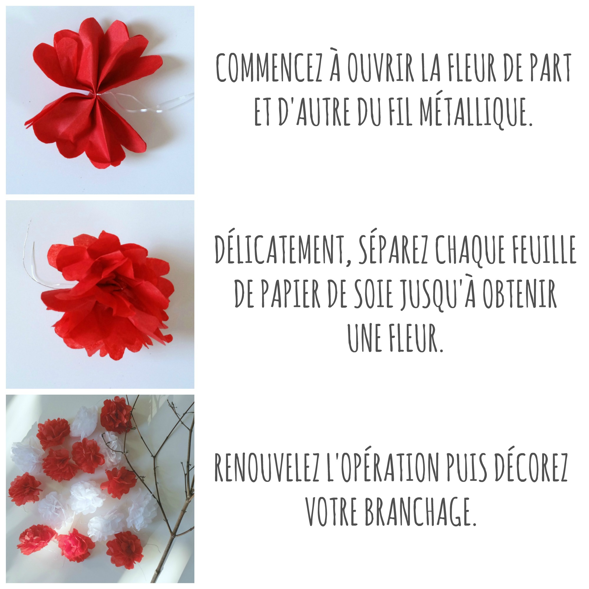 DIY : Décorez votre table de Noël de fleurs en papier de soie - Lulu Factory
